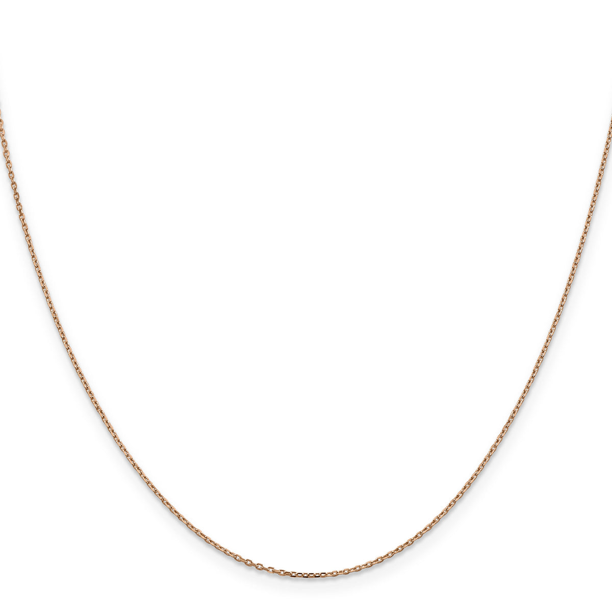 14k Rose Gold 1.0mm D/C Cable Chain-RSC20-18