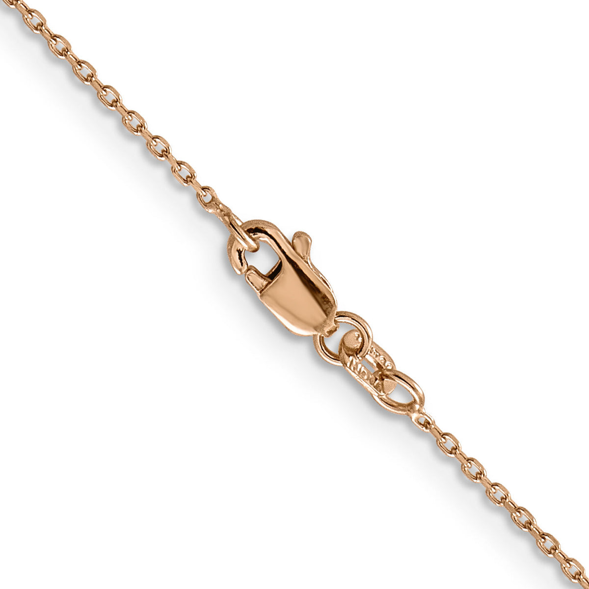 14k Rose Gold 1.0mm D/C Cable Chain-RSC20-16