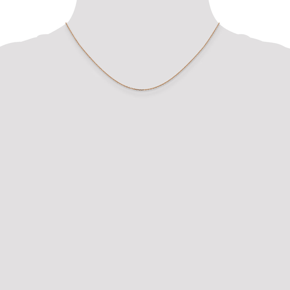 14k Rose Gold 1.0mm D/C Cable Chain-RSC20-16