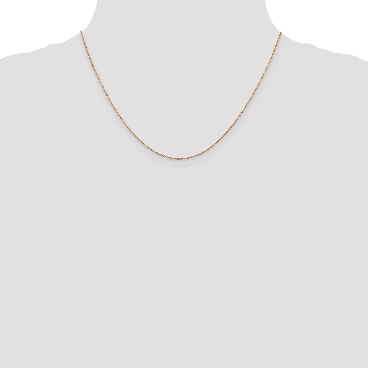 14k Rose Gold 1.0mm D/C Cable Chain-RSC20-18