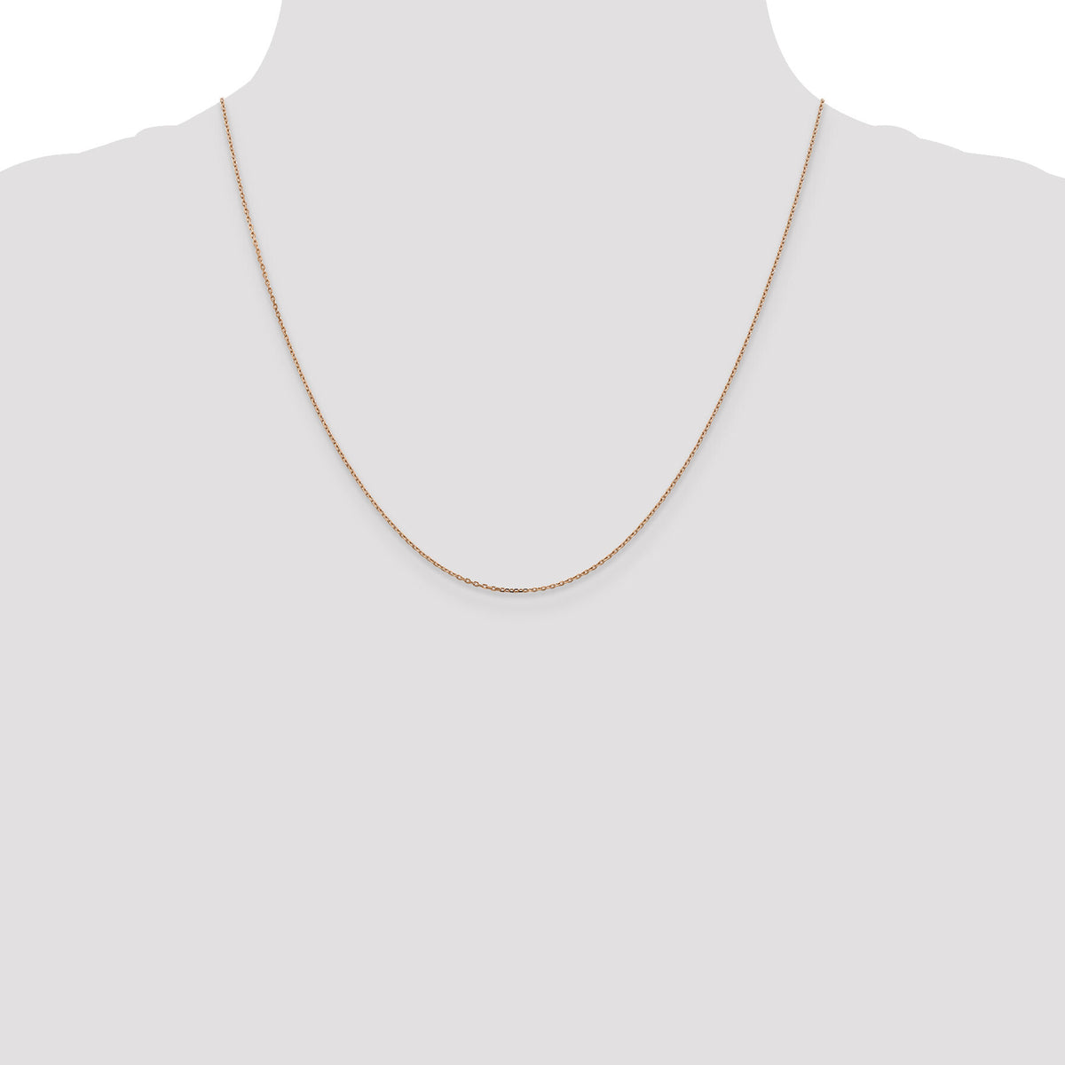 14k Rose Gold 1.0mm D/C Cable Chain-RSC20-20