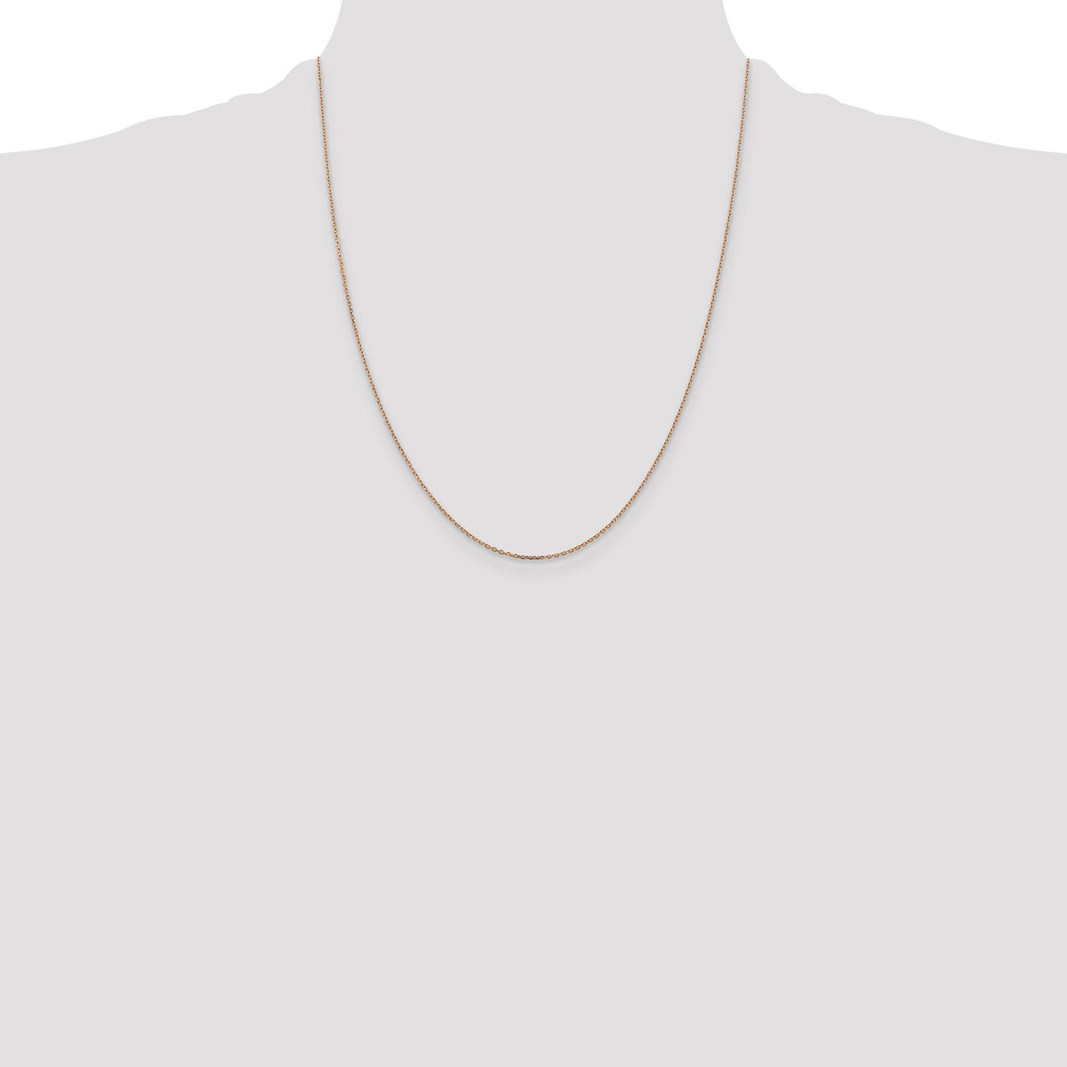 14k Rose Gold 1.0mm D/C Cable Chain-RSC20-22
