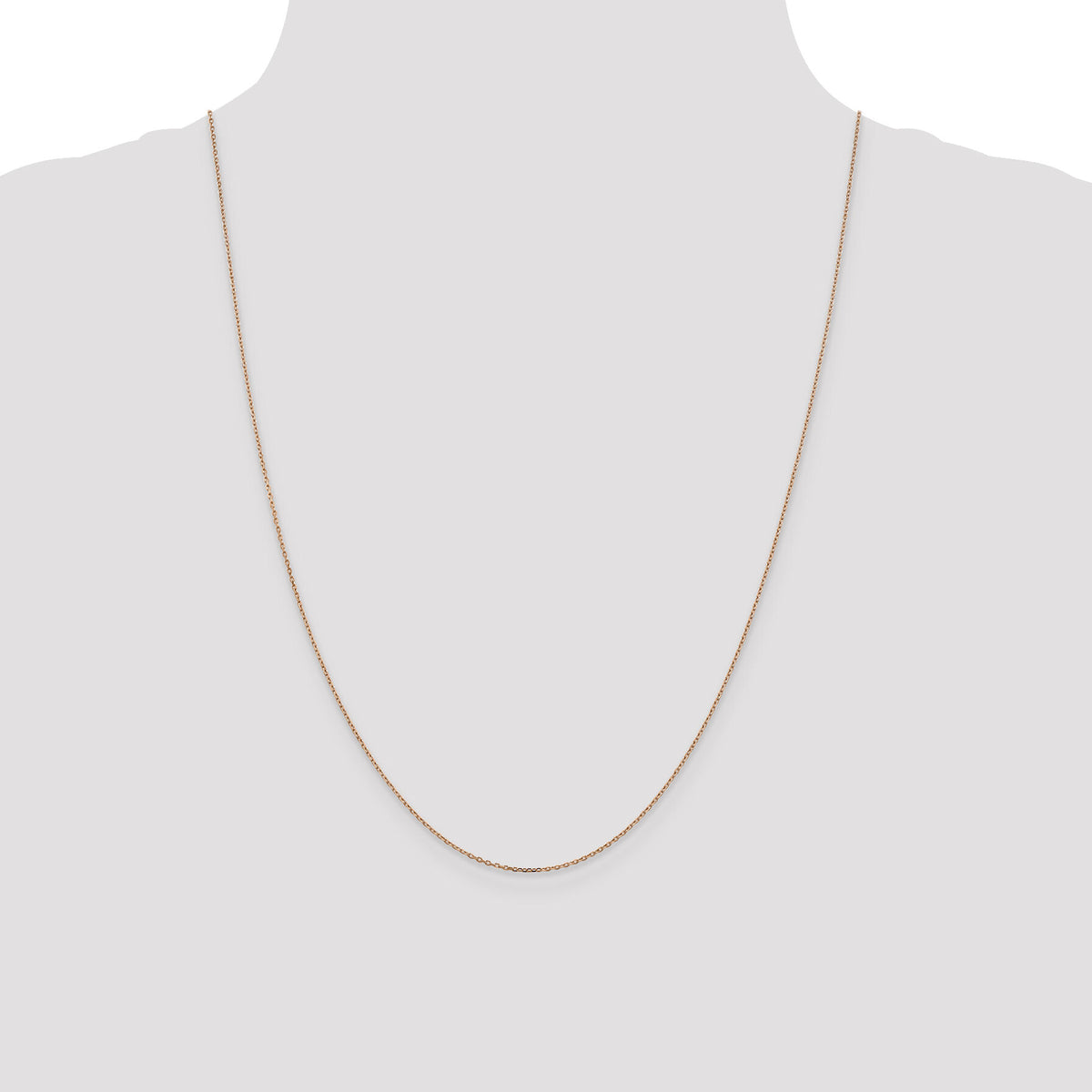 14k Rose Gold 1.0mm D/C Cable Chain-RSC20-24