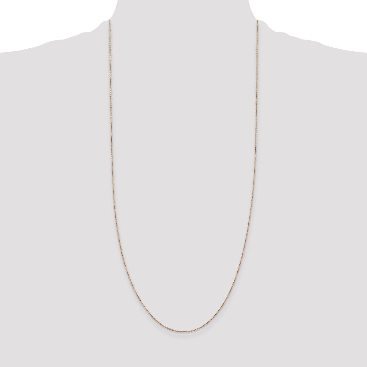 14k Rose Gold 1.0mm D/C Cable Chain-RSC20-30