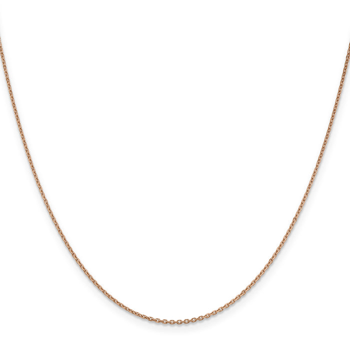 14k Rose Gold 1.4mm D/C Cable Chain-RSC21-16