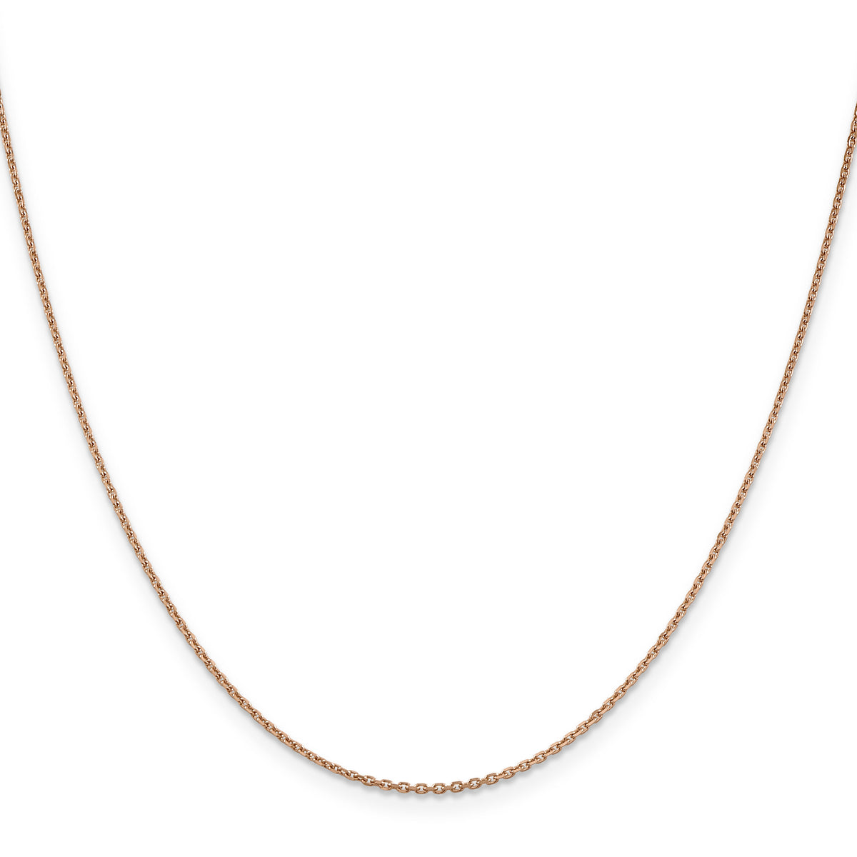 14k Rose Gold 1.4mm D/C Cable Chain-RSC21-20