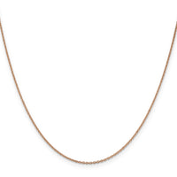 14k Rose Gold 1.4mm D/C Cable Chain-RSC21-24