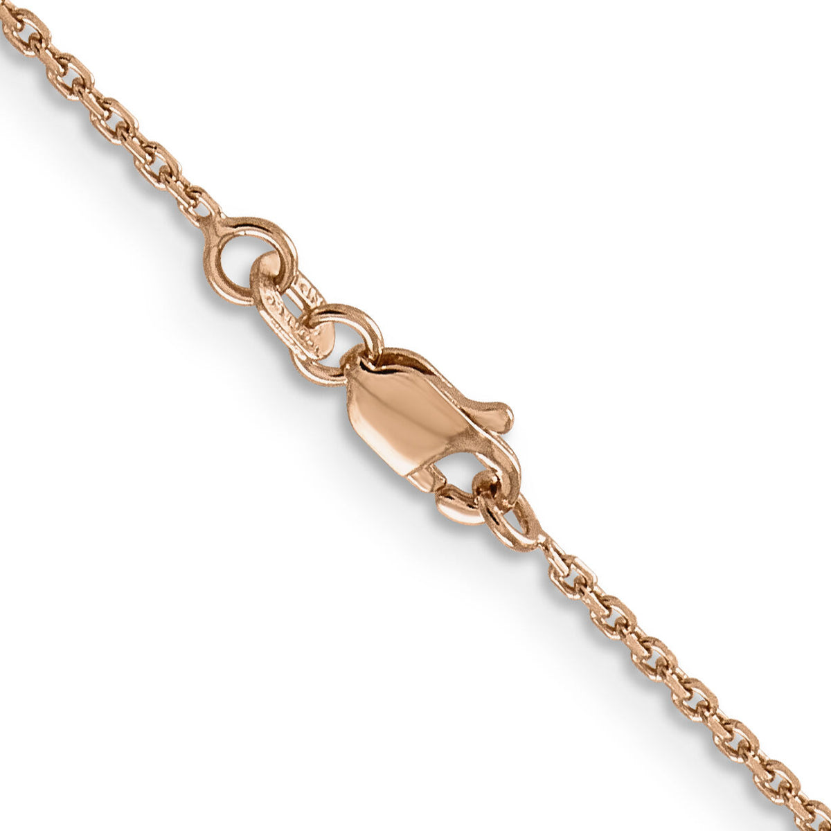 14k Rose Gold 1.4mm D/C Cable Chain-RSC21-18