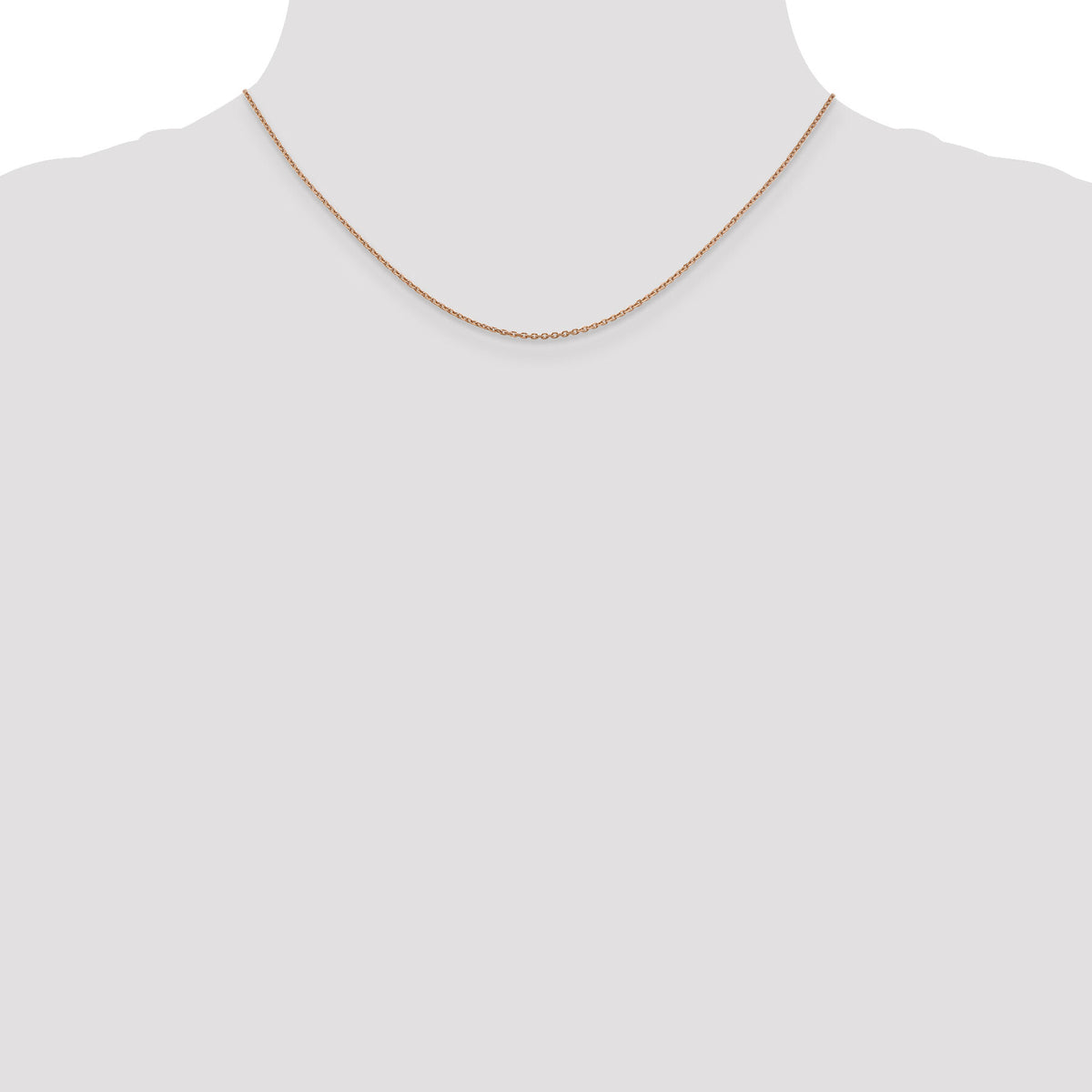 14k Rose Gold 1.4mm D/C Cable Chain-RSC21-16