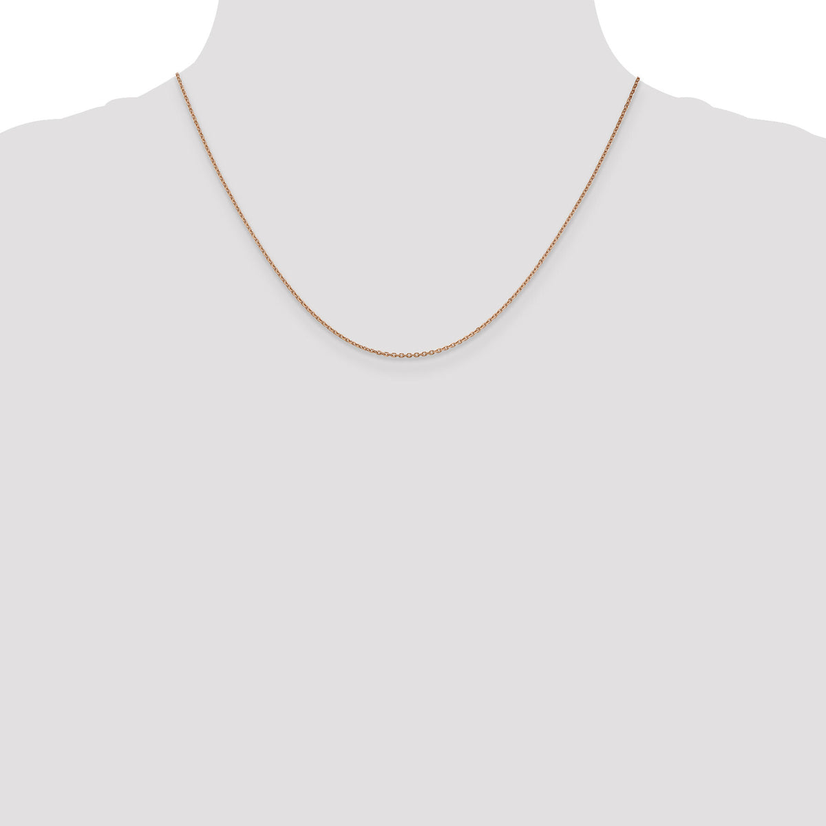 14k Rose Gold 1.4mm D/C Cable Chain-RSC21-18