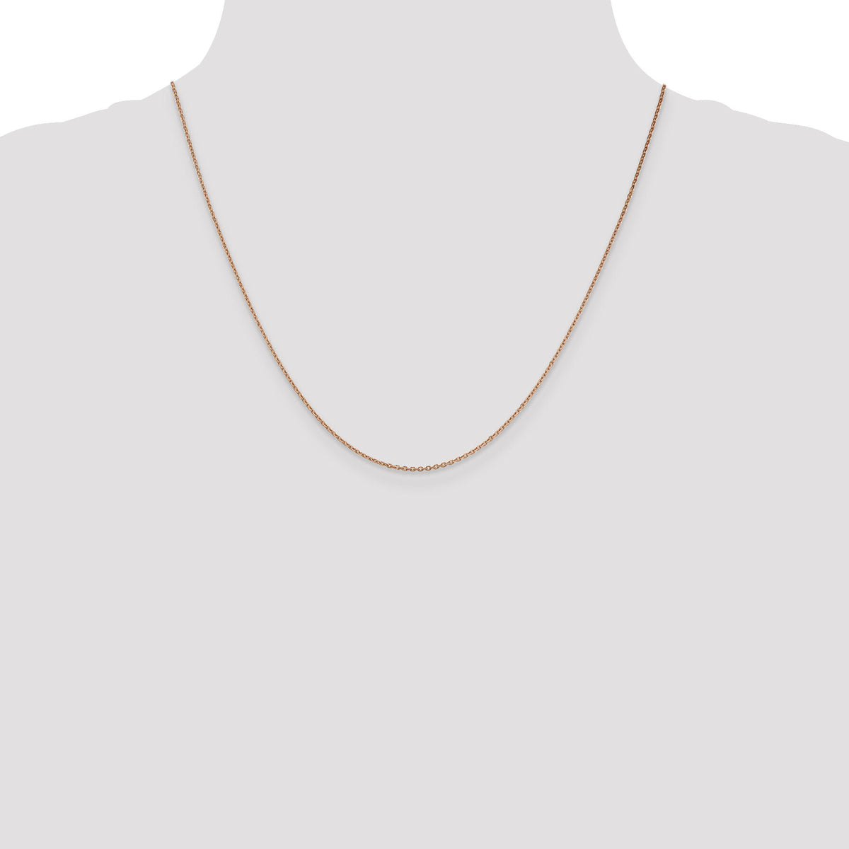 14k Rose Gold 1.4mm D/C Cable Chain-RSC21-20