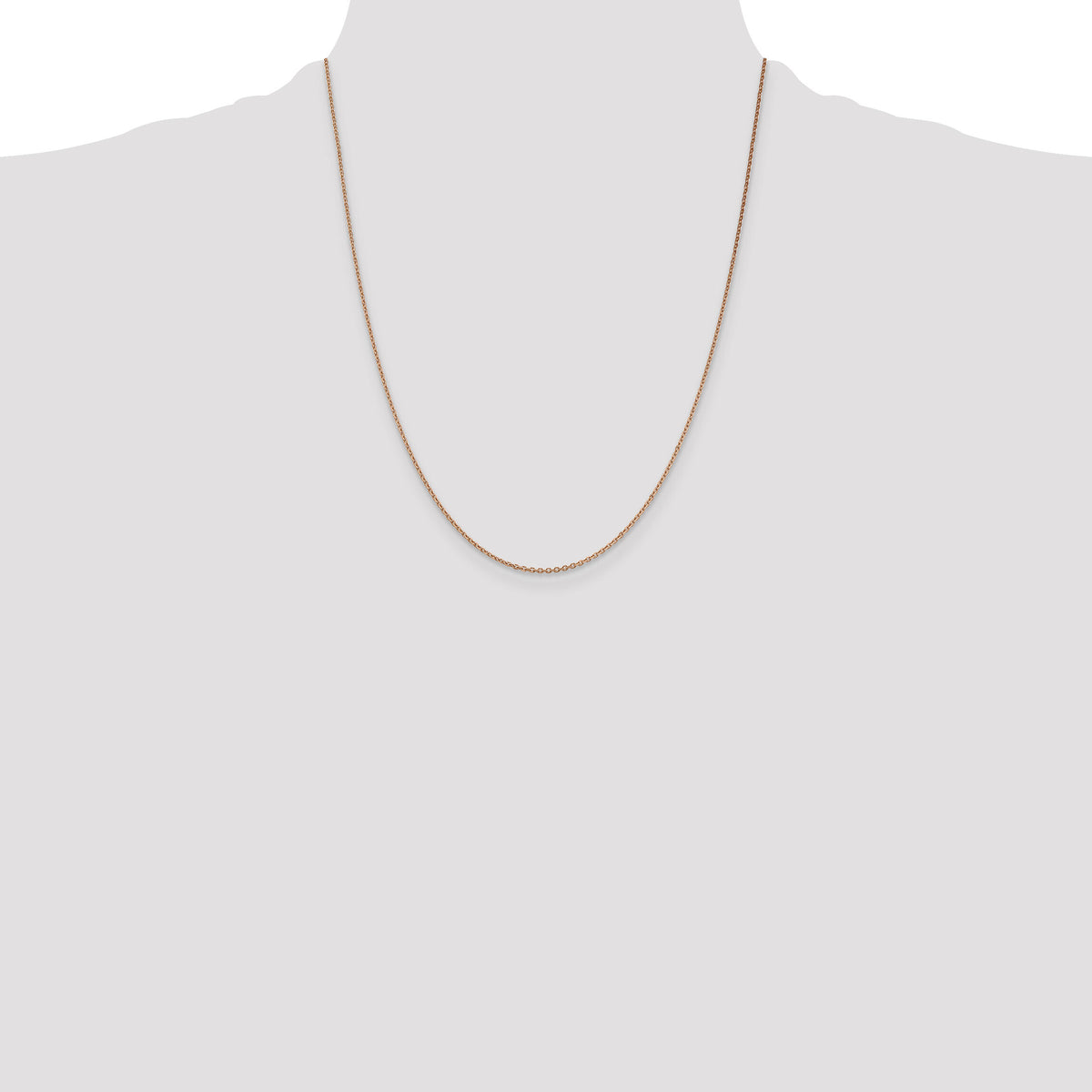 14k Rose Gold 1.4mm D/C Cable Chain-RSC21-22