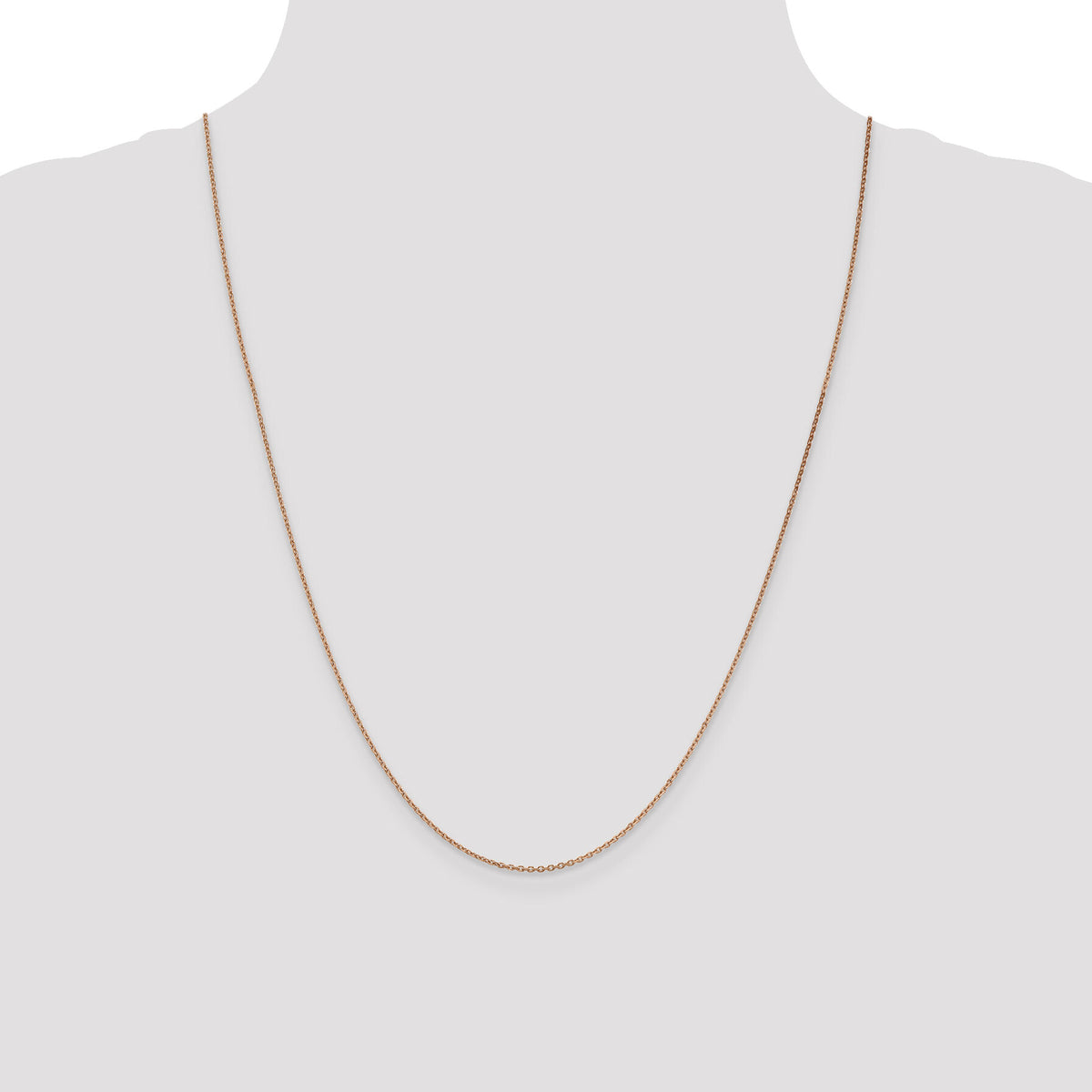 14k Rose Gold 1.4mm D/C Cable Chain-RSC21-24