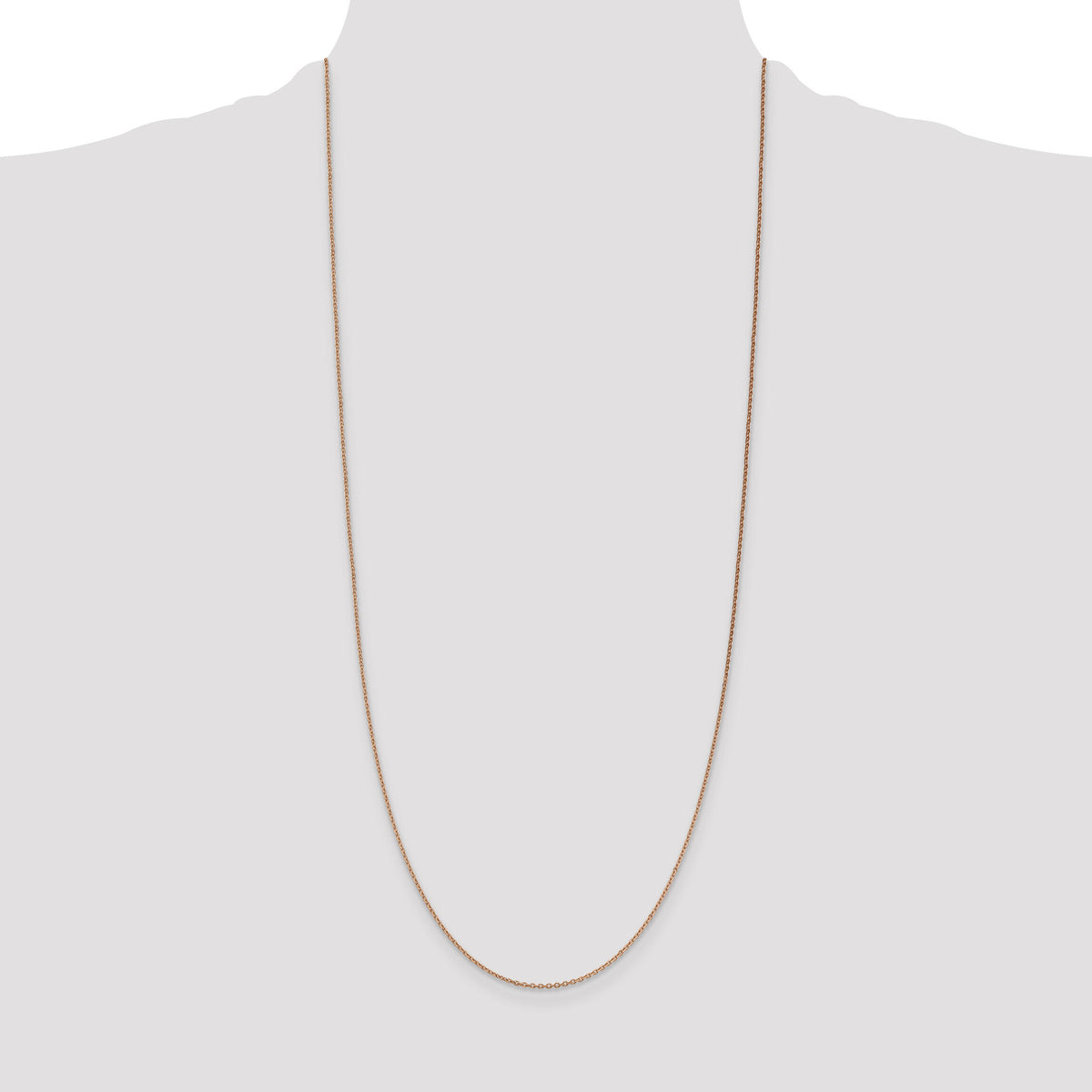 14k Rose Gold 1.4mm D/C Cable Chain-RSC21-30