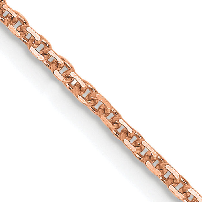 14k Rose Gold 1.4mm D/C Cable Chain-RSC21-20
