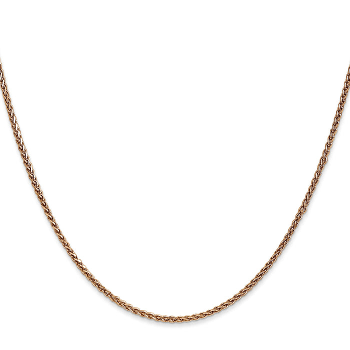 14k Rose Gold 1.7mm D/C Spiga Chain-RSC23-16