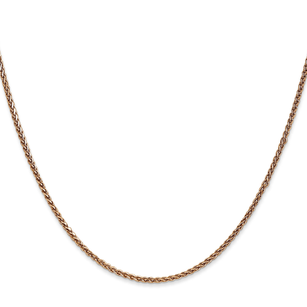 14k Rose Gold 1.7mm D/C Spiga Chain-RSC23-22