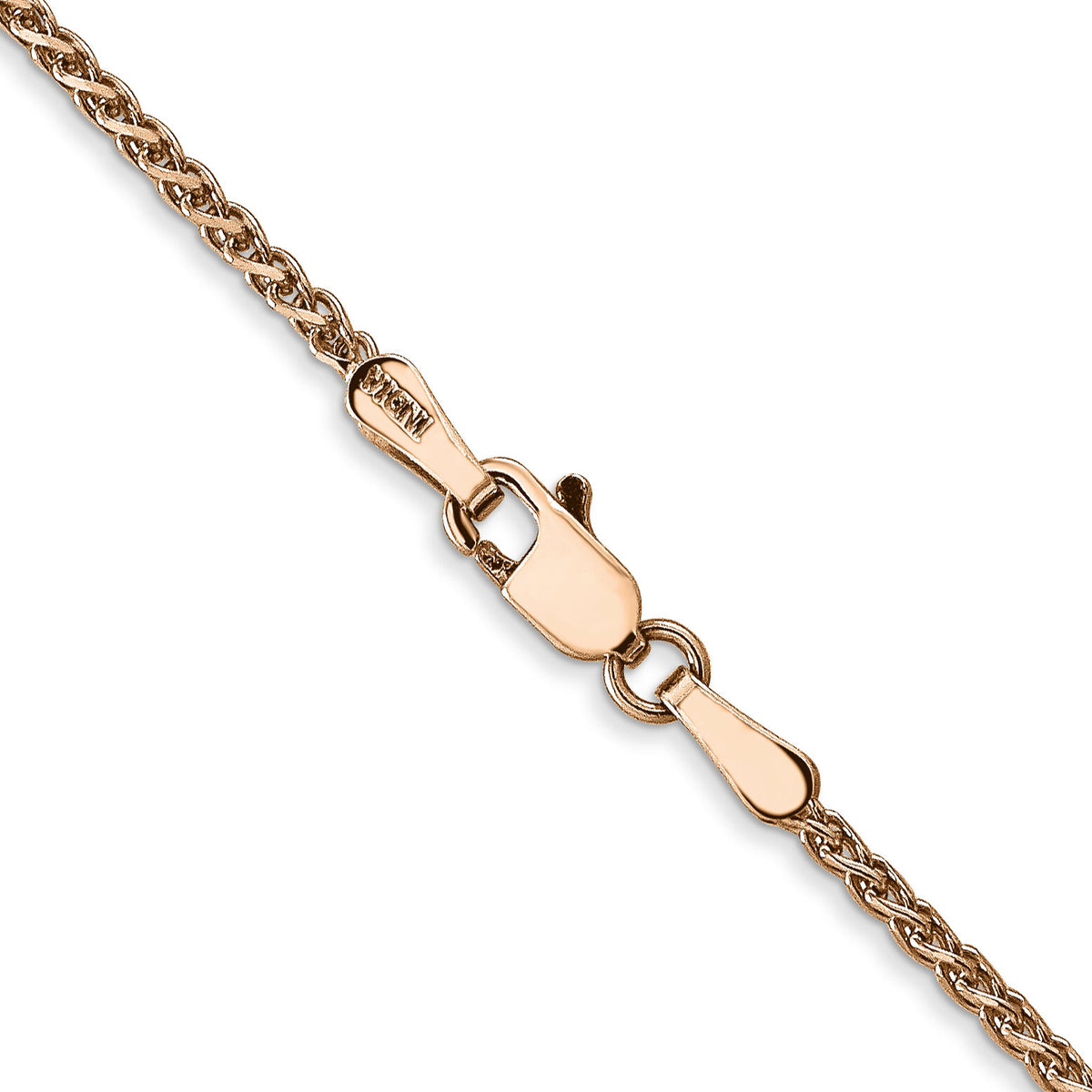 14k Rose Gold 1.7mm D/C Spiga Chain-RSC23-22