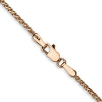 14k Rose Gold 1.7mm D/C Spiga Chain-RSC23-22