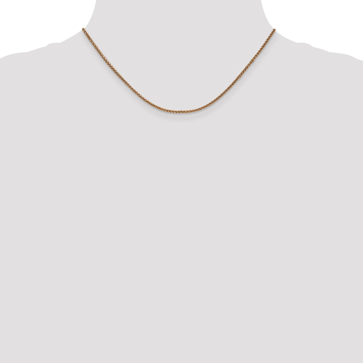 14k Rose Gold 1.7mm D/C Spiga Chain-RSC23-16