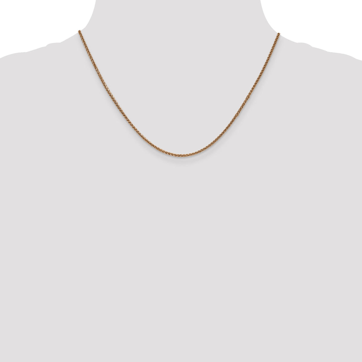 14k Rose Gold 1.7mm D/C Spiga Chain-RSC23-18