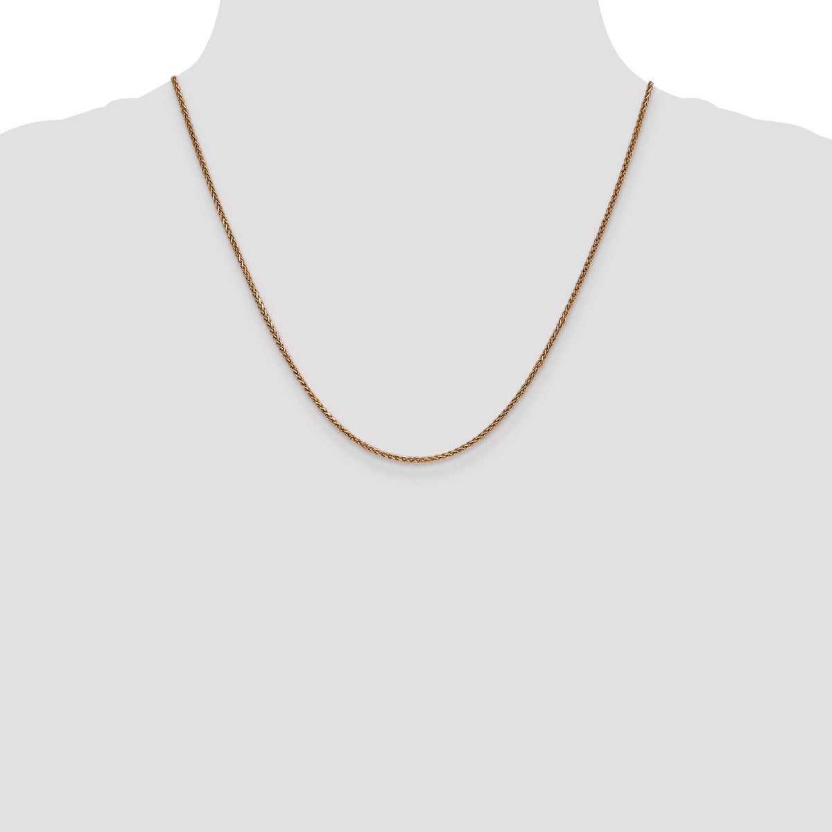 14k Rose Gold 1.7mm D/C Spiga Chain-RSC23-20
