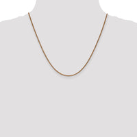 14k Rose Gold 1.7mm D/C Spiga Chain-RSC23-20