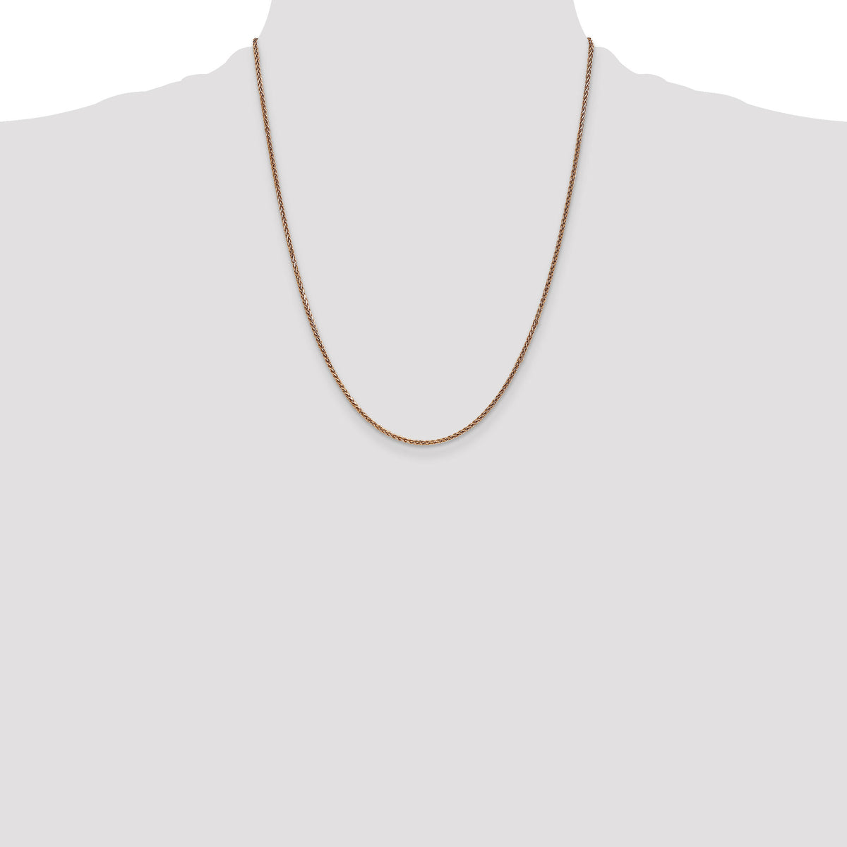 14k Rose Gold 1.7mm D/C Spiga Chain-RSC23-22