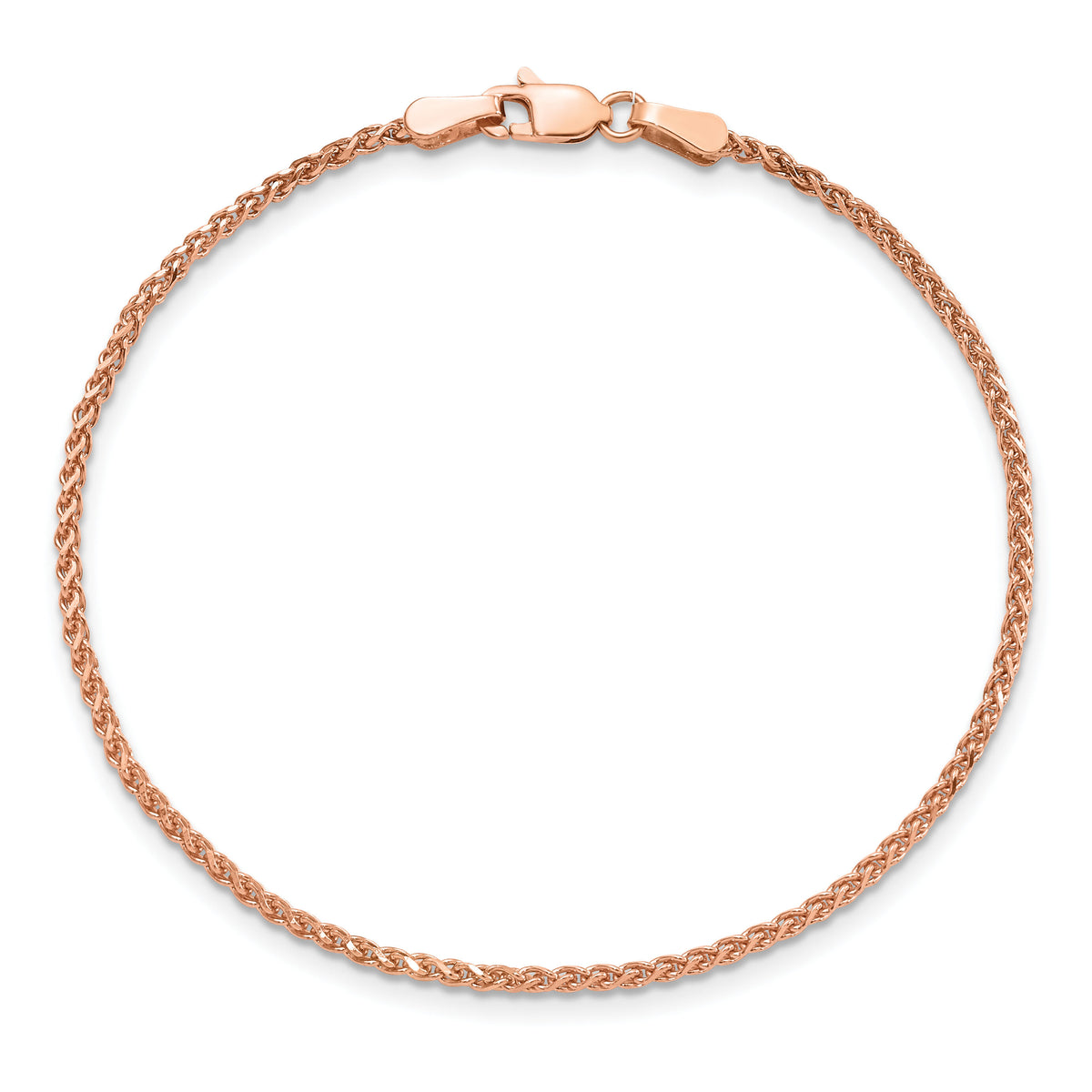 14k Rose Gold 1.7mm D/C Spiga Chain-RSC23-7