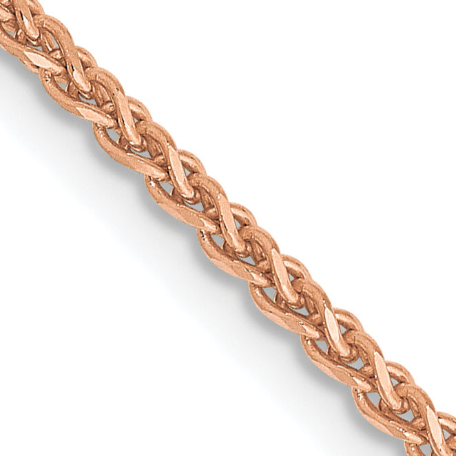 14k Rose Gold 1.7mm D/C Spiga Chain-RSC23-22