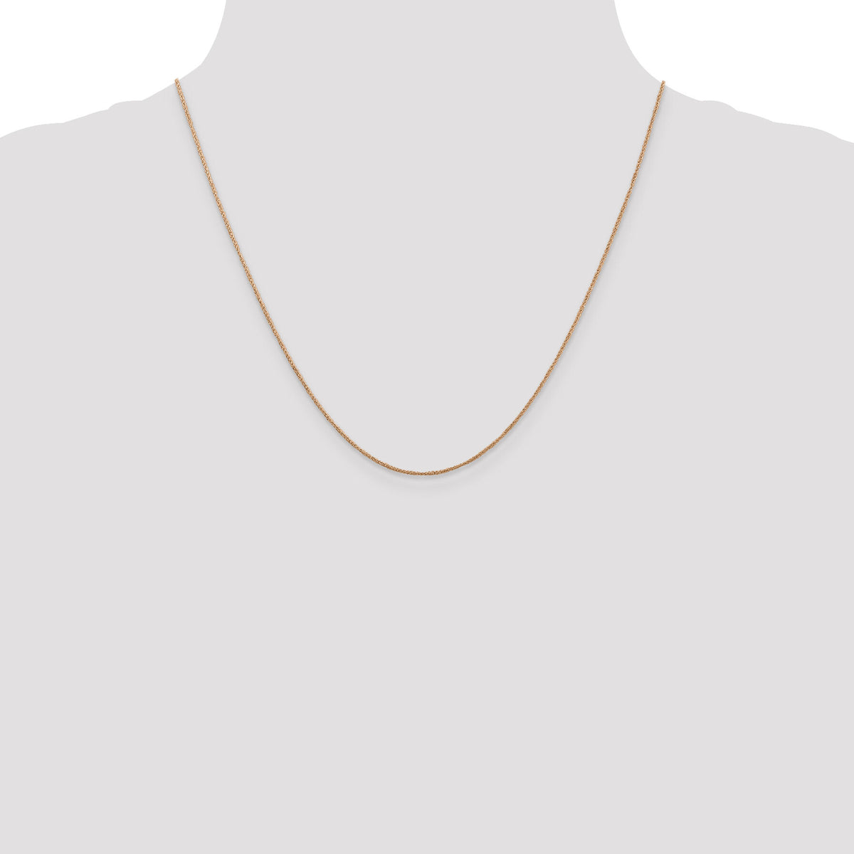 14K Rose Gold .7mm Ropa Chain-RSC26-20
