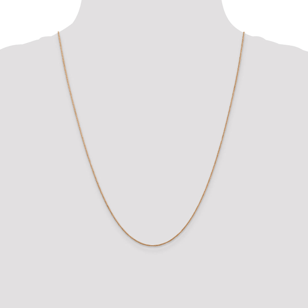 14K Rose Gold .7mm Ropa Chain-RSC26-24