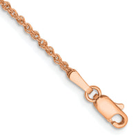 14K Rose Gold 1.7mm Ropa Chain Anklet-RSC28-9