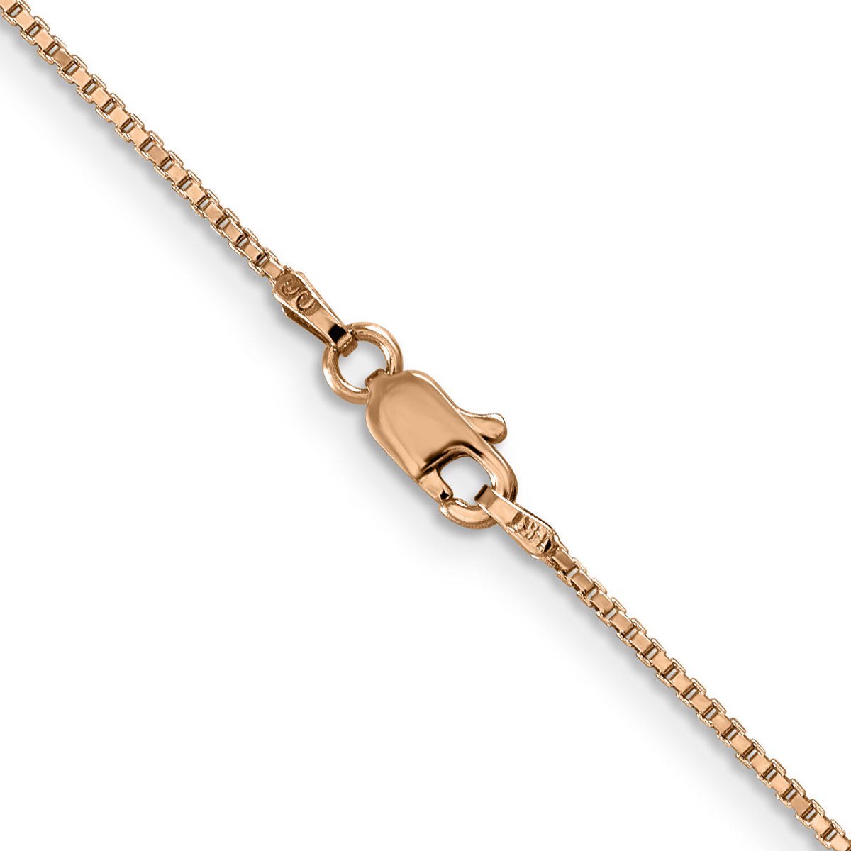 14k Rose Gold 1.0mm Box Chain-RSC3-20