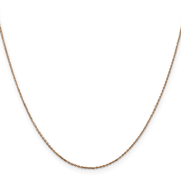 14k Rose Gold .8mm D/C Cable Chain-RSC32-16