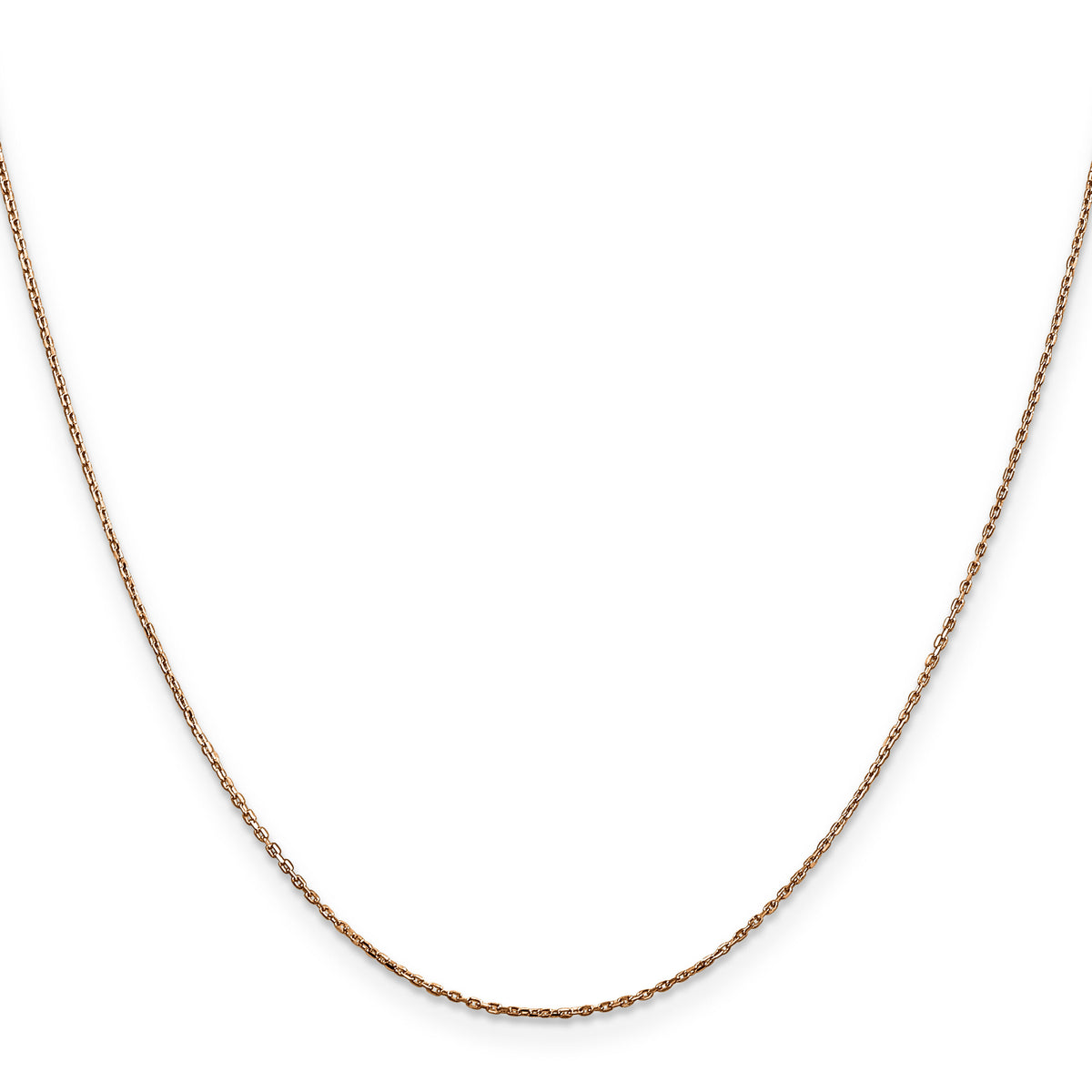 14k Rose Gold .8mm D/C Cable Chain-RSC32-18