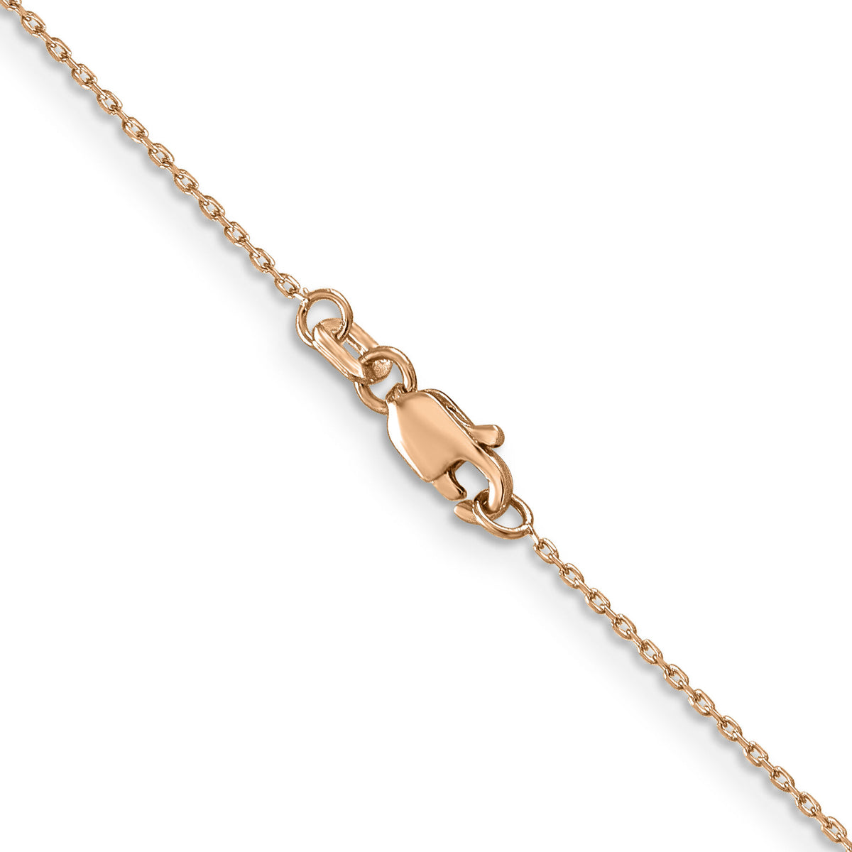 14k Rose Gold .8mm D/C Cable Chain-RSC32-16
