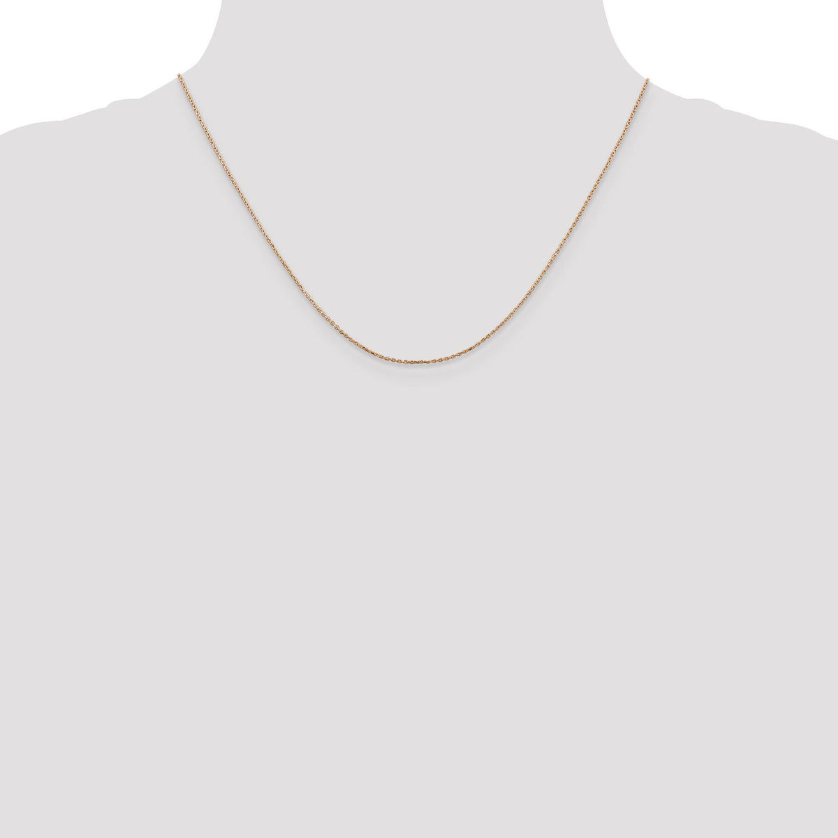 14k Rose Gold .8mm D/C Cable Chain-RSC32-18