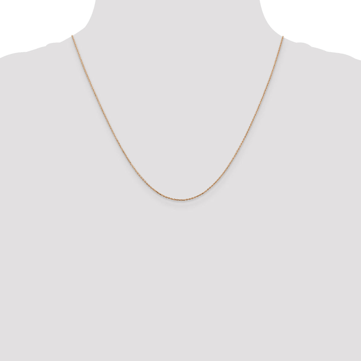 14k Rose Gold .8mm D/C Cable Chain-RSC32-20
