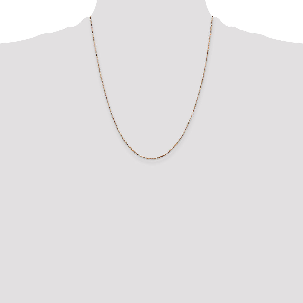 14k Rose Gold .8mm D/C Cable Chain-RSC32-22