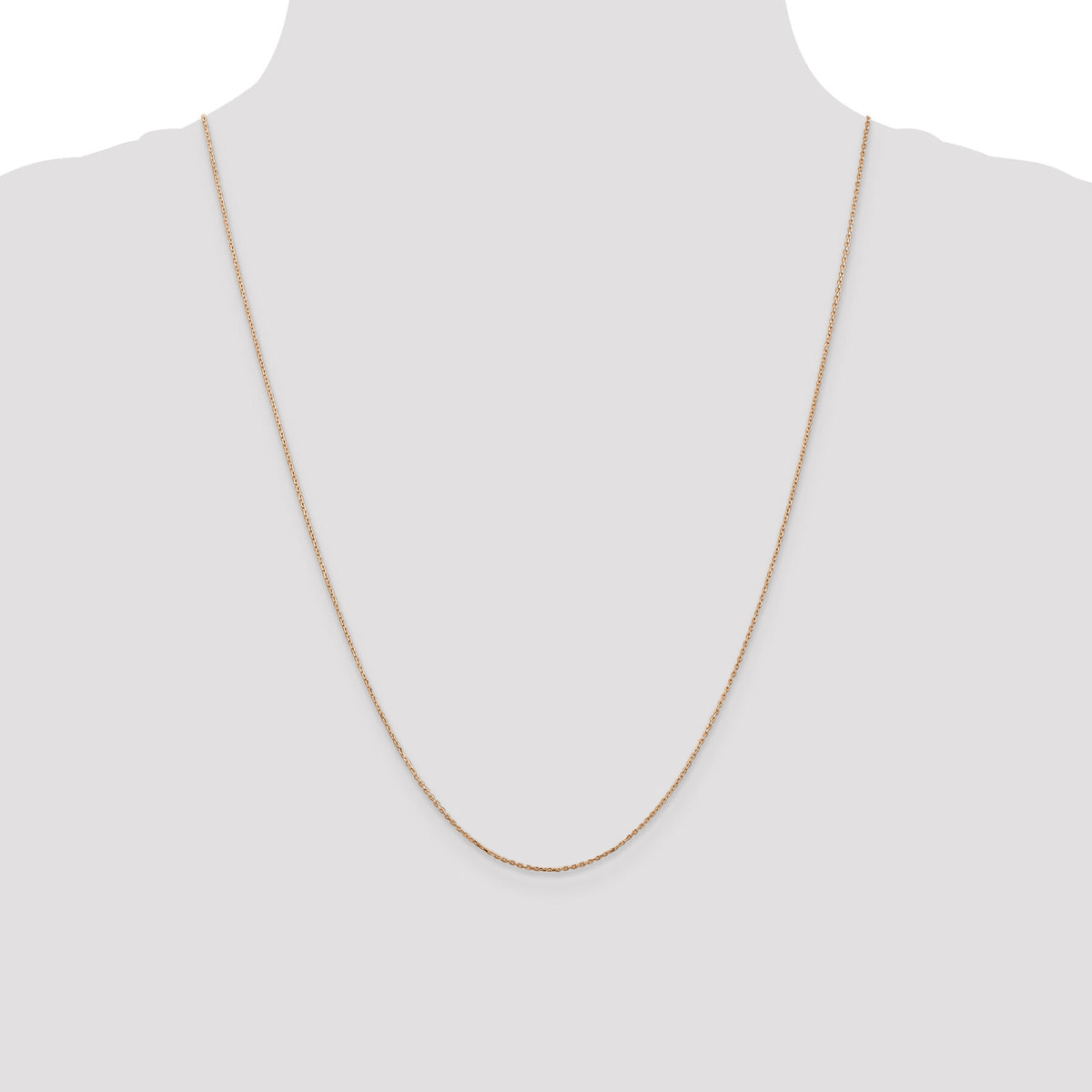 14k Rose Gold .8mm D/C Cable Chain-RSC32-24