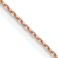 14k Rose Gold .8mm D/C Cable Chain-RSC32-18