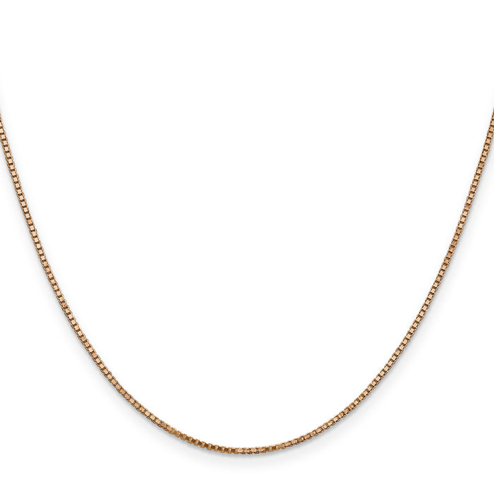 14k Rose Gold 1.10mm Box Chain-RSC33-22