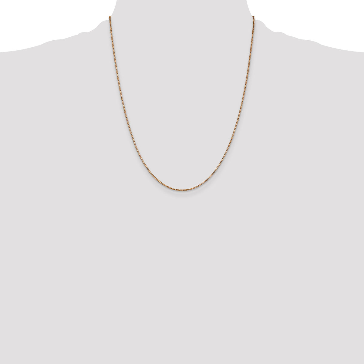 14k Rose Gold 1.10mm Box Chain-RSC33-22