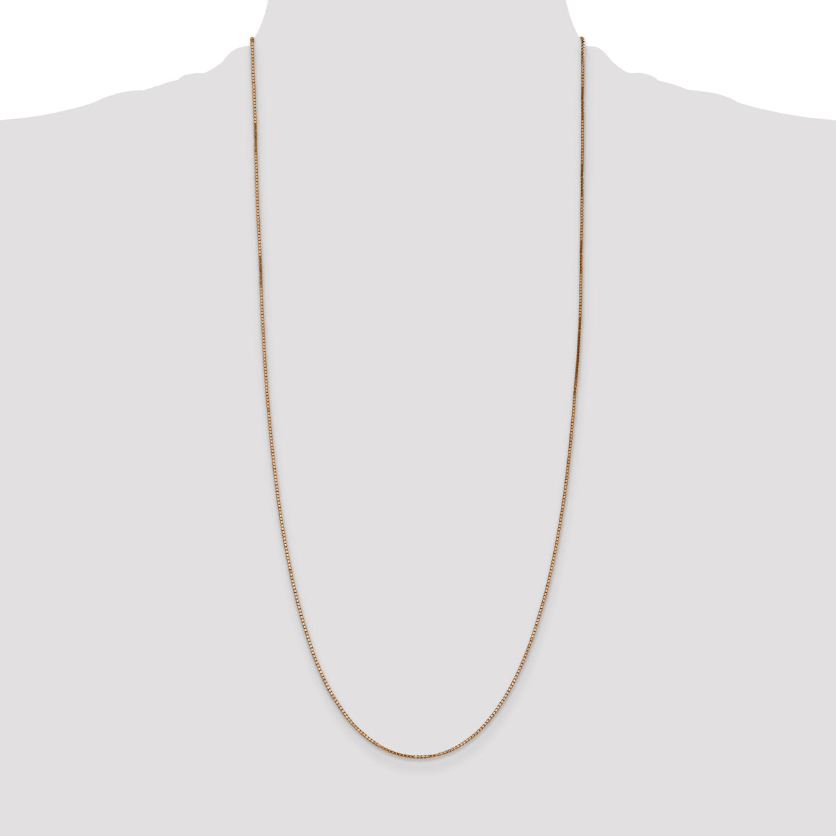 14k Rose Gold 1.10mm Box Chain-RSC33-30