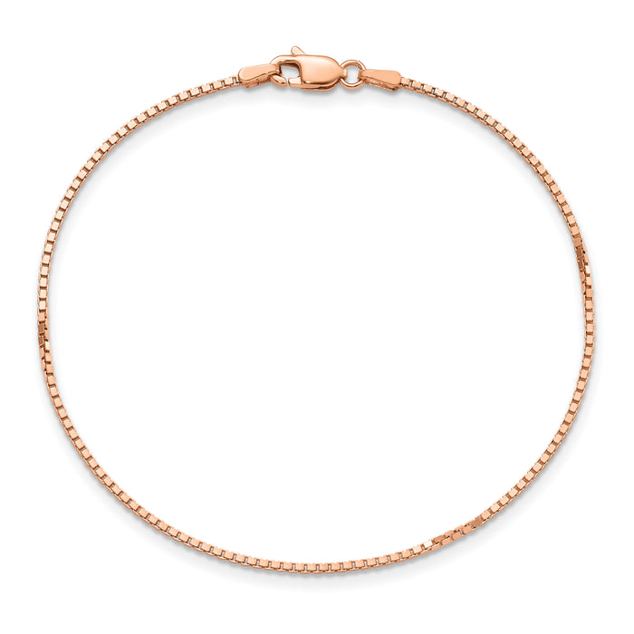 14k Rose Gold 1.10mm Box Chain-RSC33-7