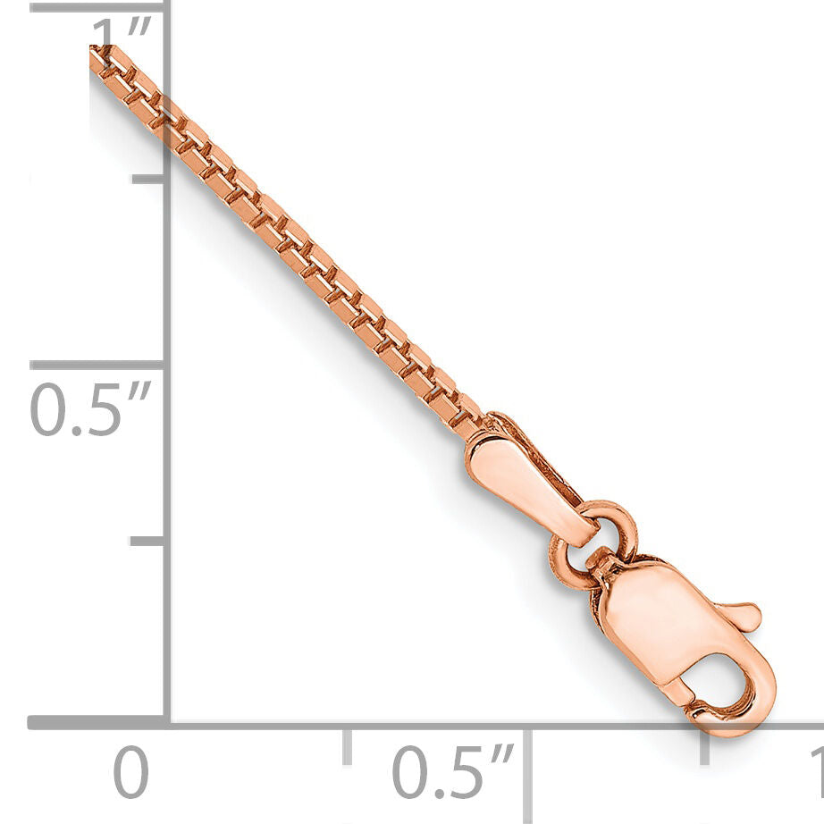 14k Rose Gold 1.10mm Box Chain-RSC33-7
