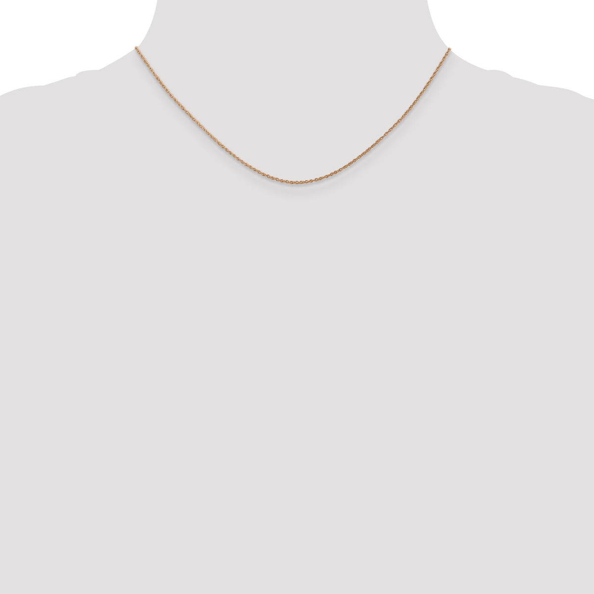 14k Rose Gold .8mm Baby Rope Chain-RSC35-16