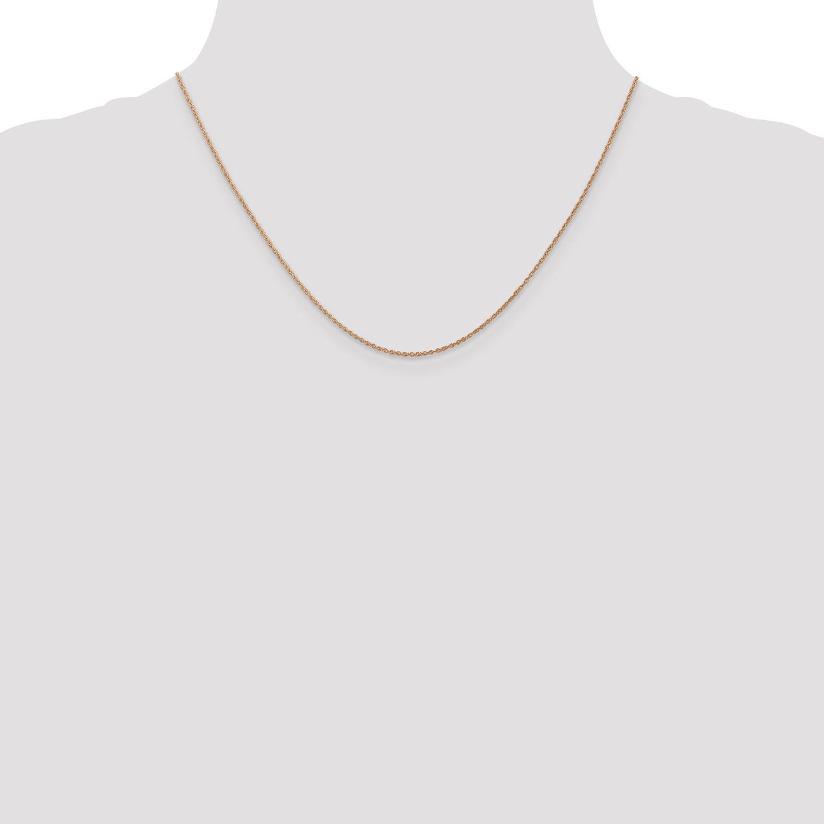 14k Rose Gold .8mm Baby Rope Chain-RSC35-18