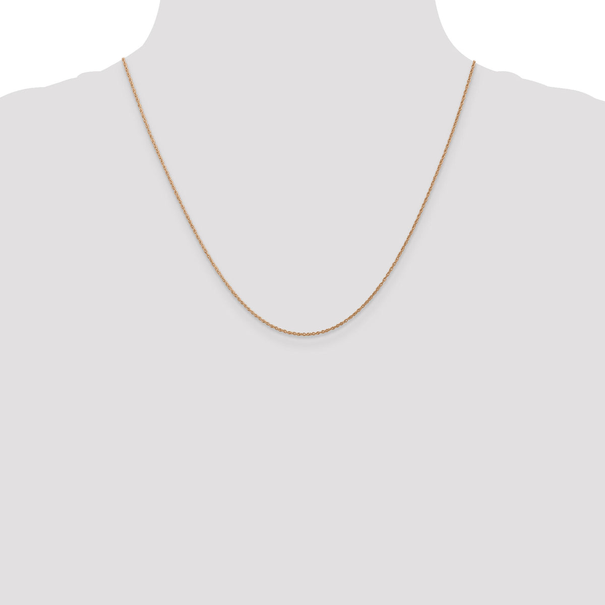 14k Rose Gold .8mm Baby Rope Chain-RSC35-20